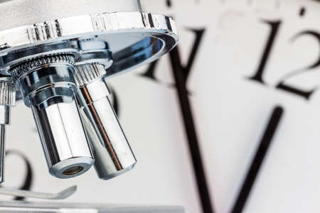 close-up of a microscopeの写真素材