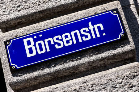 switzerland, zurich, old stock exchange in the exchange streetの写真素材