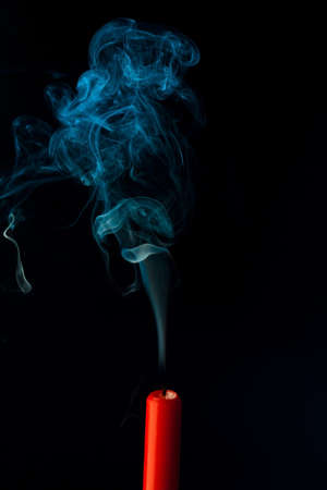 the flame of a candle was blown out. symbol of death, dying and pastの写真素材