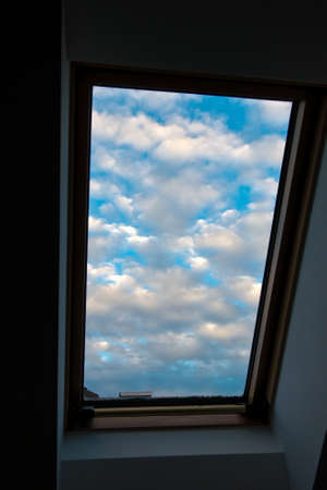 sky, clouds, roof windowの写真素材