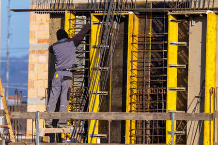 building site for a house for several tenants. urban housing in the city.の写真素材