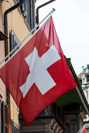 switzerland, zurich. the augustinian alley in the old town.の写真素材