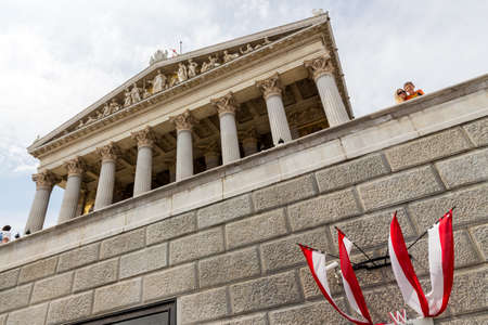 parliament in vienna, austria. seat of government.の写真素材