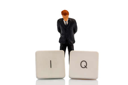 the letters iq as a symbol photo for intelligence quotient.の写真素材