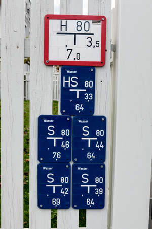 signs hydrants information symbol for fire, water, emergency