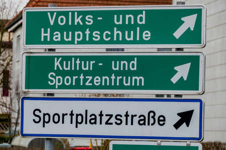 various signs in a commune, a symbol of municipal servicesの写真素材