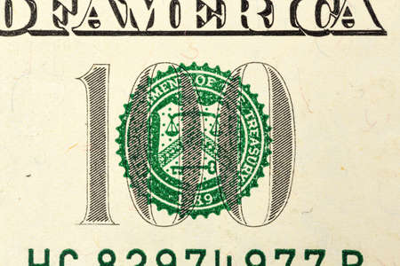 many american dollar bills. symbolic photo for debts and wealthの写真素材