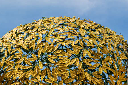 the building of the secession of olbrich in viennaの写真素材