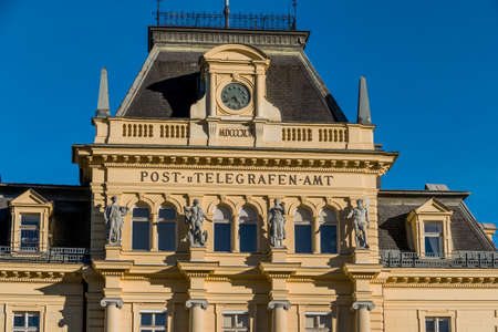 austria, bad ischl, post office. the post and telegraph officeの写真素材