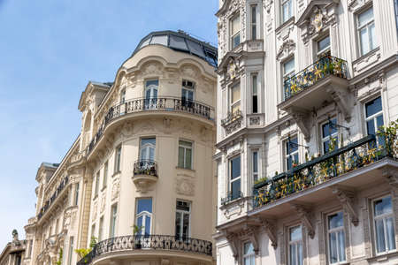 austria, vienna. on naschmarktstehen some beautiful art nouveau building.