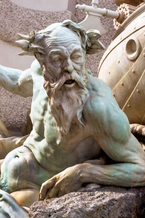 austria, vienna, hofburg, well. the power of the sea. was completed in 1895. rudolf weyr.の写真素材