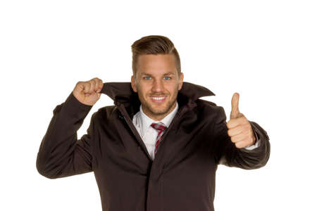 the face of a man as a portraitの写真素材