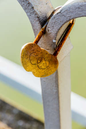 padlock symbolizing the love, loyalty, partnership, romanceの写真素材