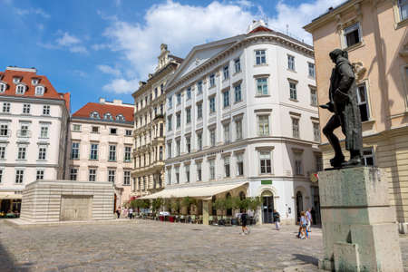 the jews in vienna, austria. with a memorialのeditorial素材