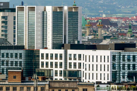 austria, vienna, skyline. as seen from an ferris wheel.の写真素材