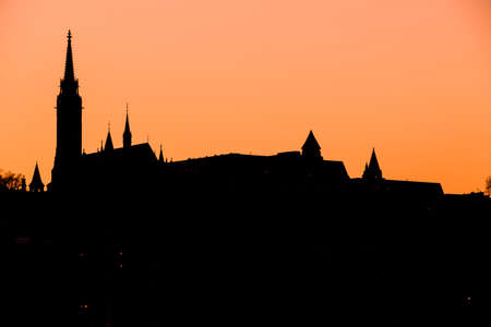 hungary, budapest. the fishermans bastion is one of the landmarks of the cityの写真素材