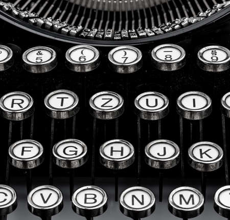 an old typewriter keyboard. symbolic photo for communication in former times