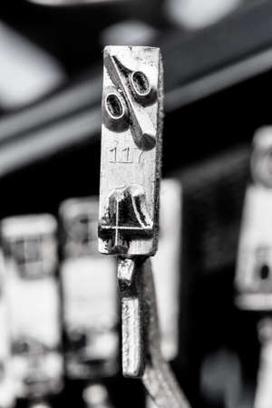 the key for percentages. symbolic photo for discounts and rebatesの写真素材