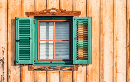 window blinds and shutters, symbol of protection and isolation, privacy, and thermal insulationの写真素材