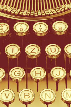 keys of an old typewriter. symbolic photo for communication in former timesの写真素材