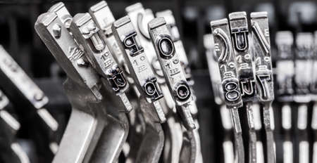 type an old typewriter. representative photo of bullying and chaosの写真素材