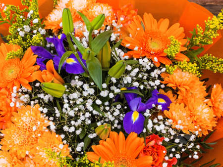 different types of blum, s on a flower market. beauty of nature