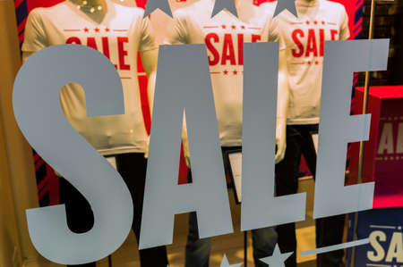 sale in a fashion retail businessの写真素材