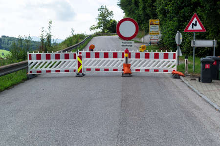 a road is closed due to construction work