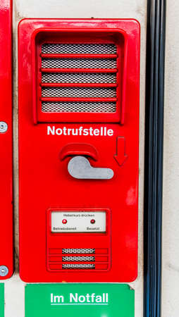 a telephone for emergency calls. active notrufs?ule