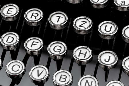 keys of an old typewriter. symbol photo for communication in earlier times keys of an old typewriter. symbol photo for communication in earlier times