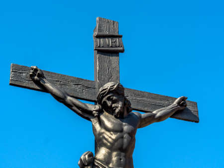 crucifixion jesus christ. symbol photo for easter.