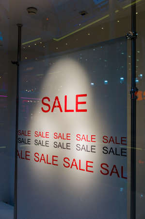 in a showcase of a shop is made to the final sale.の写真素材