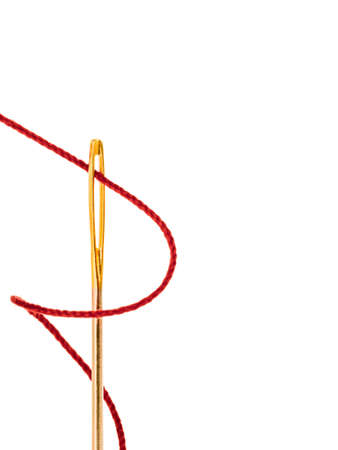 one common thread threaded into a bottleneck. concept for success craft schneider.の写真素材