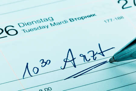 an appointment is entered on a calendar: doctor