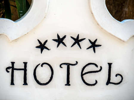 marking a 4 star hotels.の写真素材