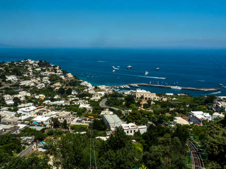 the island of capri in italyの写真素材