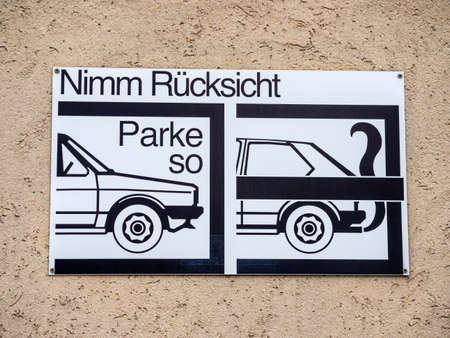 proposal for proper parking in a parking lot in a residential buildingの写真素材