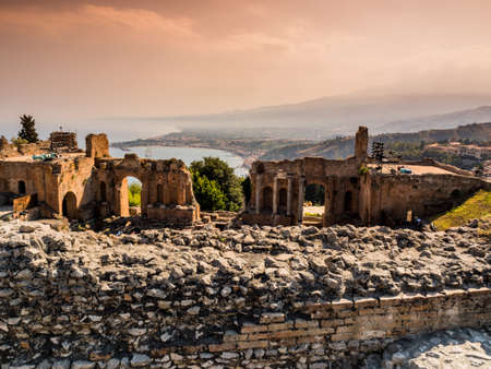 italy, sicily, taorminaの写真素材