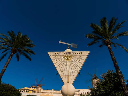 sundial in palma, mallorcaの写真素材