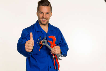 craftsman with toolsの写真素材