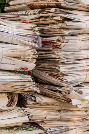 stack paper. old newspapersの写真素材