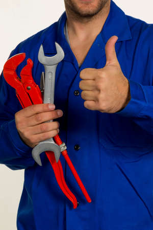 craftsman with toolsの写真素材