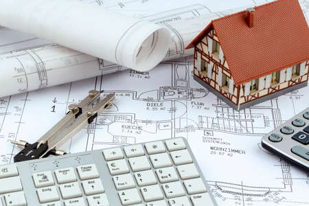blueprint for a houseの写真素材