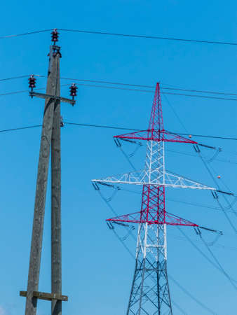 power buttons of a high voltage lineの写真素材