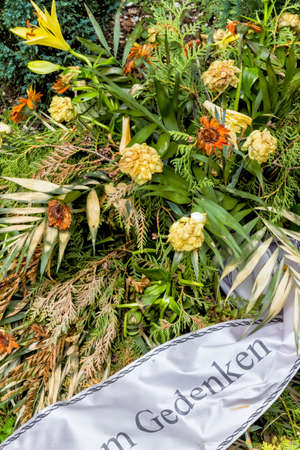 faded grave decorationの写真素材
