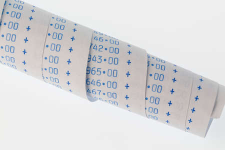 calculation strip of calculatorの写真素材