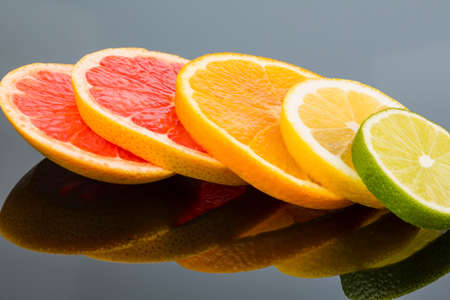 orange slicesの写真素材