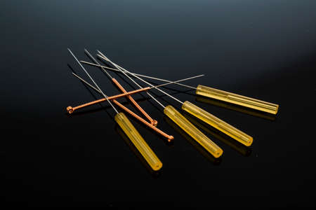 acupuncture needlesの写真素材