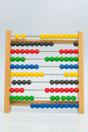 abacus with colorful beads