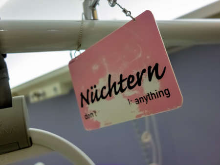 sign sober in a hospitalの写真素材